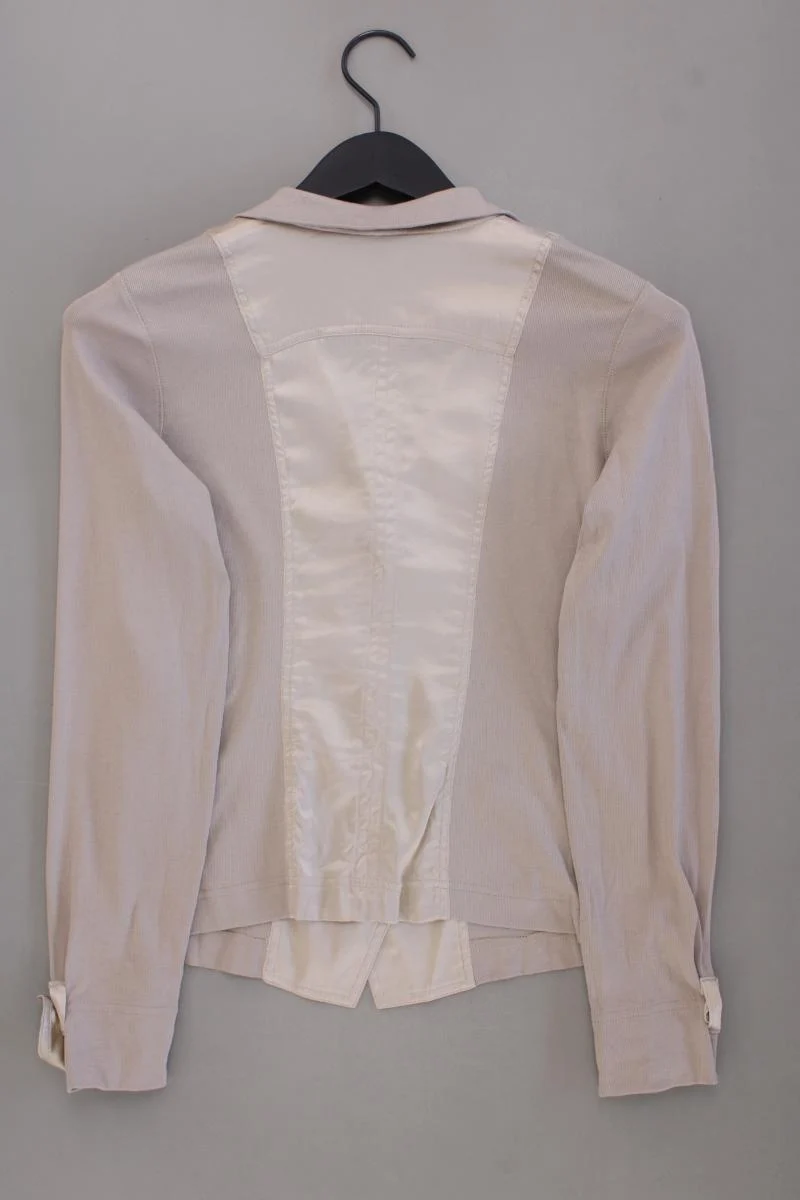 Marc Cain Poloshirt Gr. 40 Langarm creme aus Baumwolle