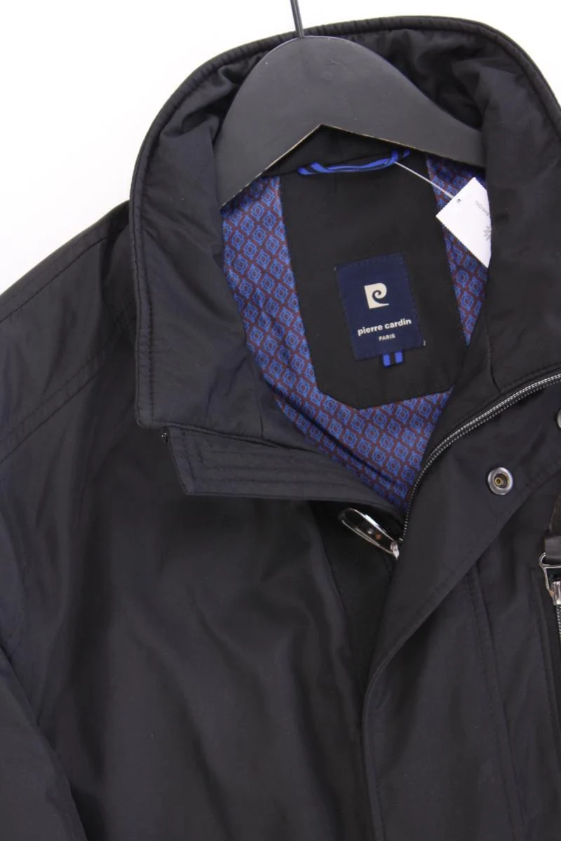 Pierre Cardin Lange Jacke für Herren Gr. 50 schwarz aus Polyester