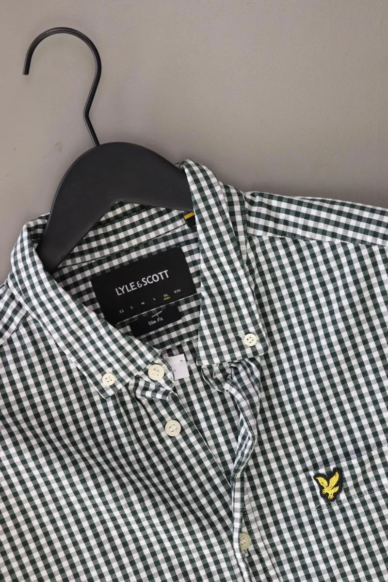 Lyle & Scott Karohemd für Herren Gr. XL kariert Langarm grün aus Baumwolle