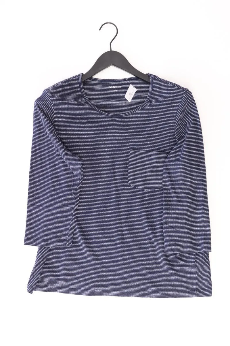 Montego Regular Shirt Gr. XXL 3/4 Ärmel blau aus Baumwolle