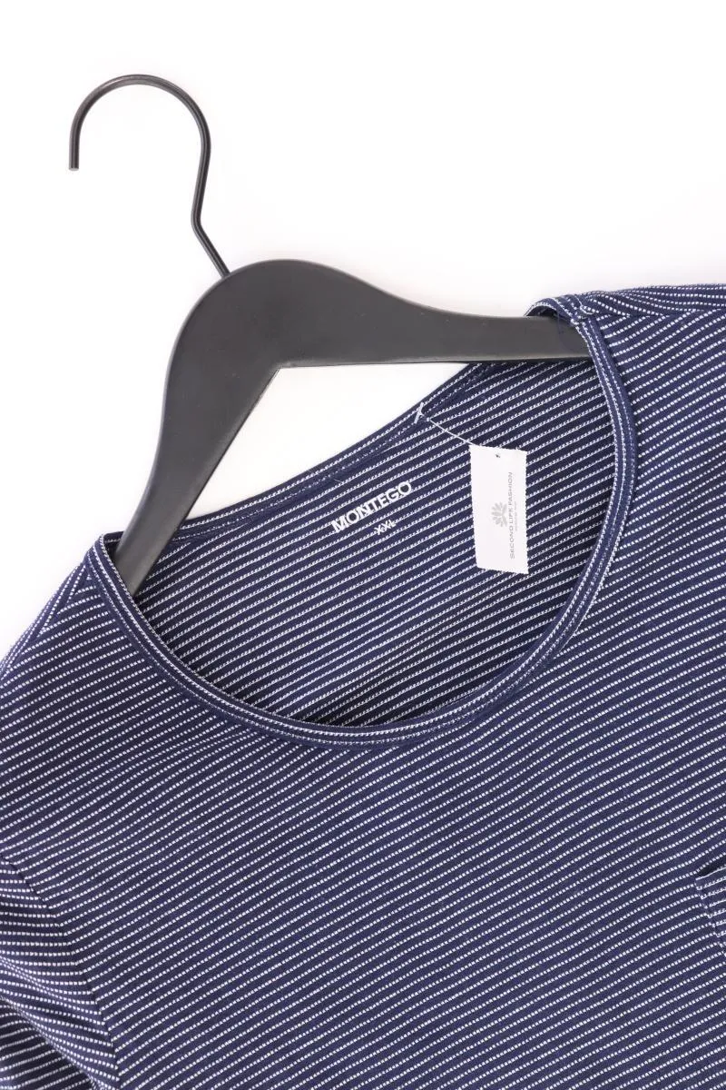 Montego Regular Shirt Gr. XXL 3/4 Ärmel blau aus Baumwolle