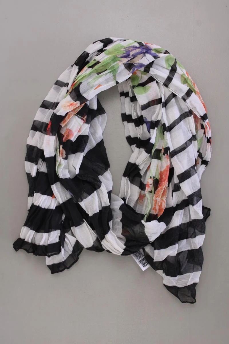 Tuch gestreift grau aus Polyester