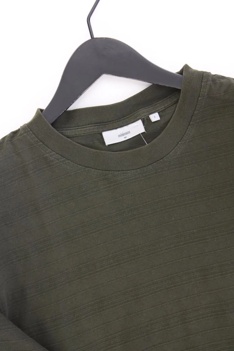 Minimum T-Shirt Gr. L Kurzarm olivgrün aus Baumwolle