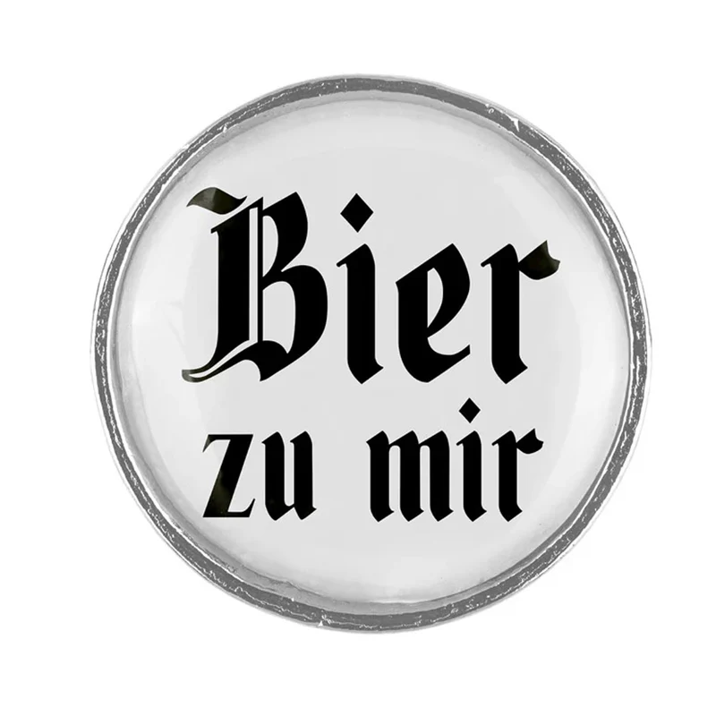 Gaudiknopf Anstecker Bier zu mir