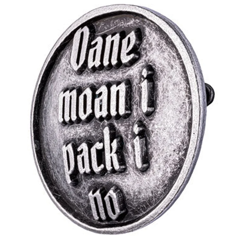 Gaudiknopf Anstecker Oane moan i pack i no