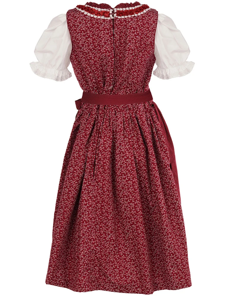 MADDOX Kinder Dirndl "Elisa" 3-tlg. | Streublümchen Rot