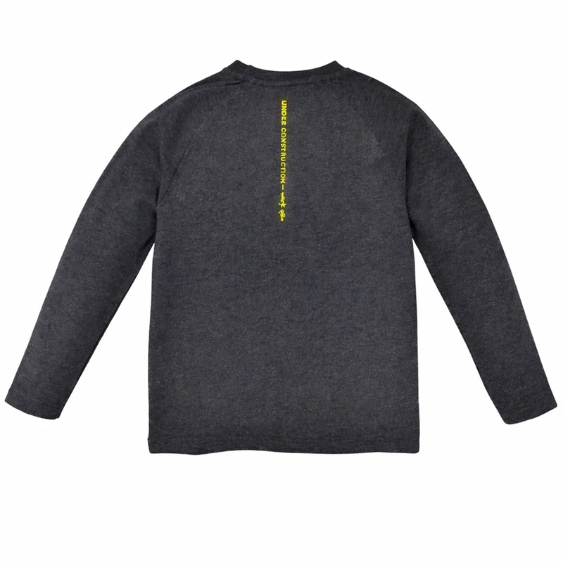BONDI Jungen Langarmshirt "Big Wheels" 33164 | Anthrazit Melange