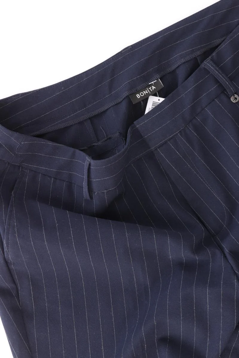 Bonita Anzughose Gr. 40 gestreift blau aus Polyester