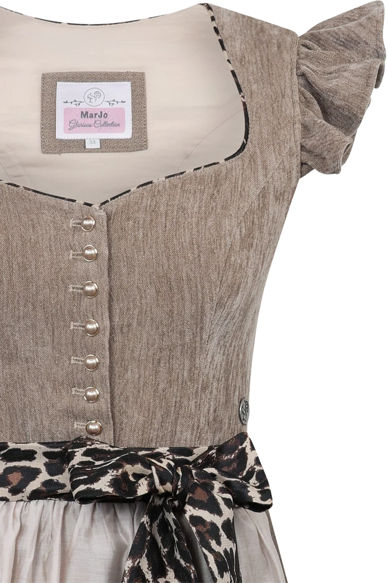 Midi-Leodirndl mit abnehmbaren Flügelärmeln Oberhofen - sand