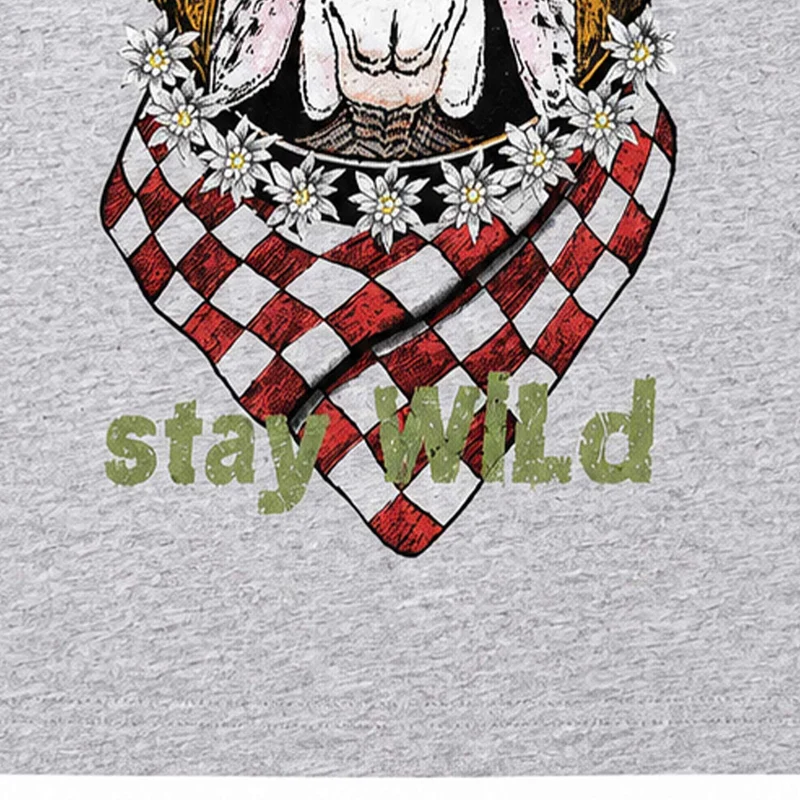 BONDI Jungen T-Shirt "Stay Wild" mit Hundemotiv 29908 | Grey Melange