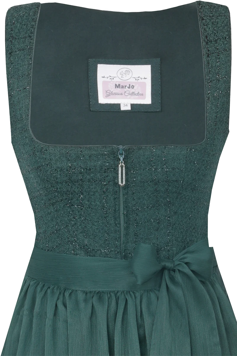 Midi-Dirndl im edlen Bouclé-Look Gaimersheim 70cm - flaschengrün