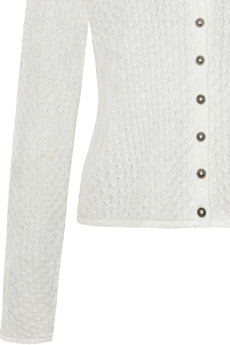 Dirndljacke kurz mit Wabenmuster - weiß
