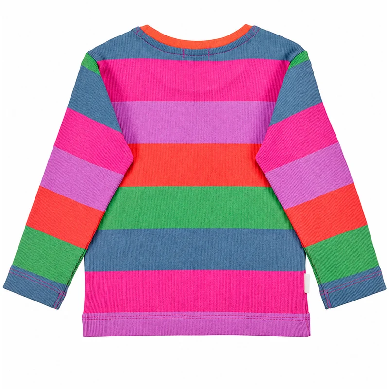 BONDI Mädchen Langarmshirt "Be mine" 86966 | Stripe Pink/Apricot