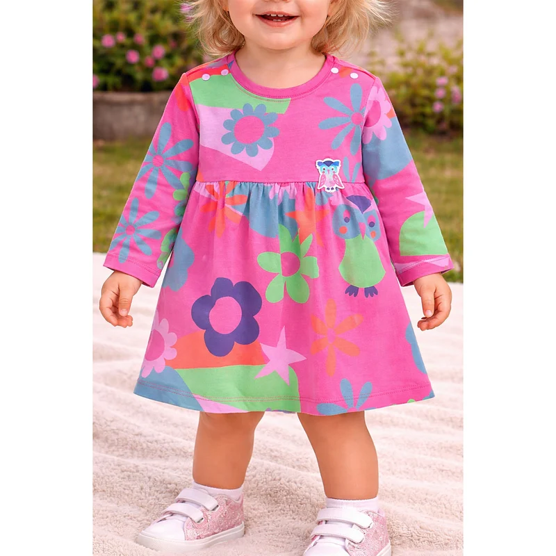 BONDI Mädchen Kleid "Blumenallover" 86969 | Pink