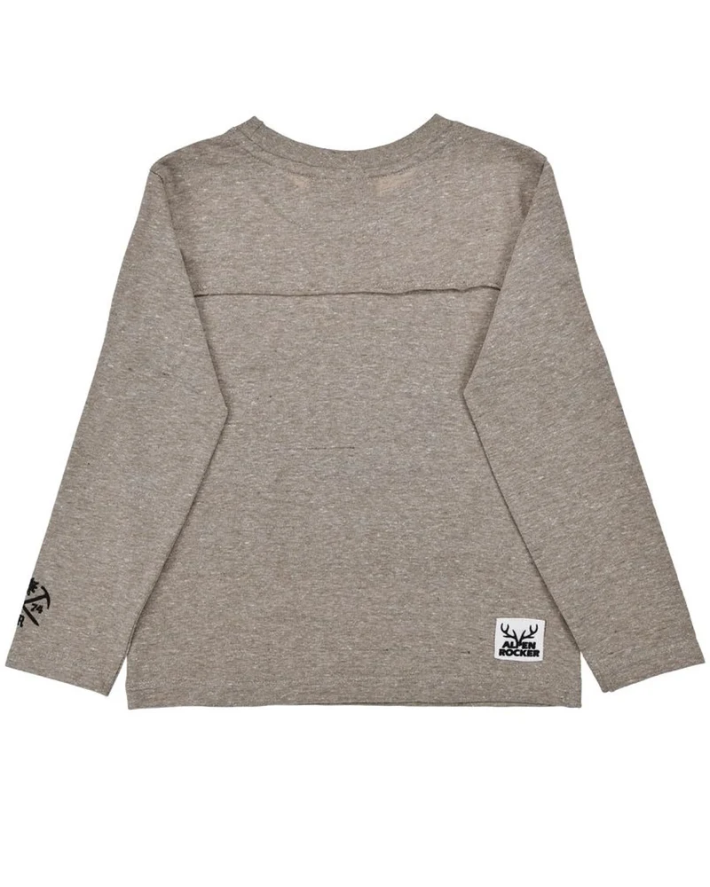 BONDI Jungen Langarmshirt "Traktor" 29990 | Brown-Melange