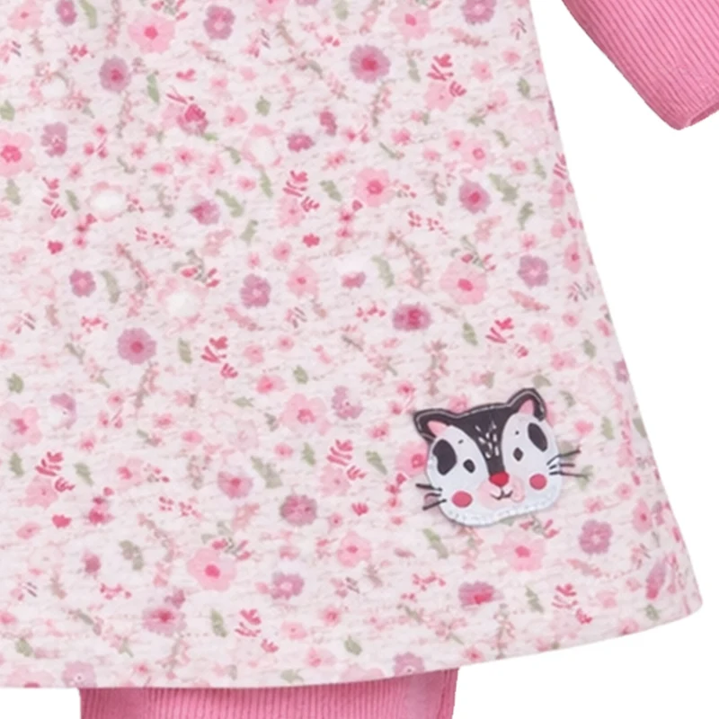BONDI Baby Strampler Kleid Kombi "Blumenallover" 94024 | Candy