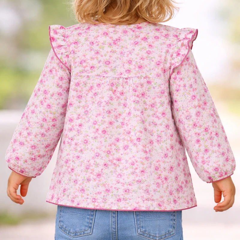 BONDI Mädchen Langarmshirt "Blumenallover" 94021 | Rosa
