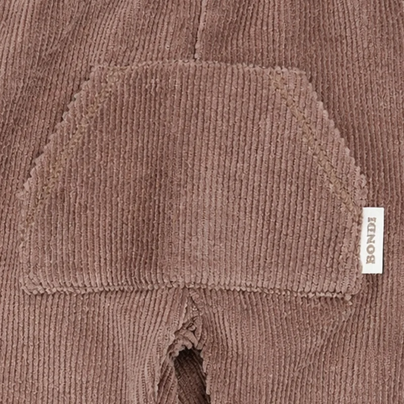 BONDI Baby Jungen Cord Laufhose "Hello little one" 94017 | Schoko