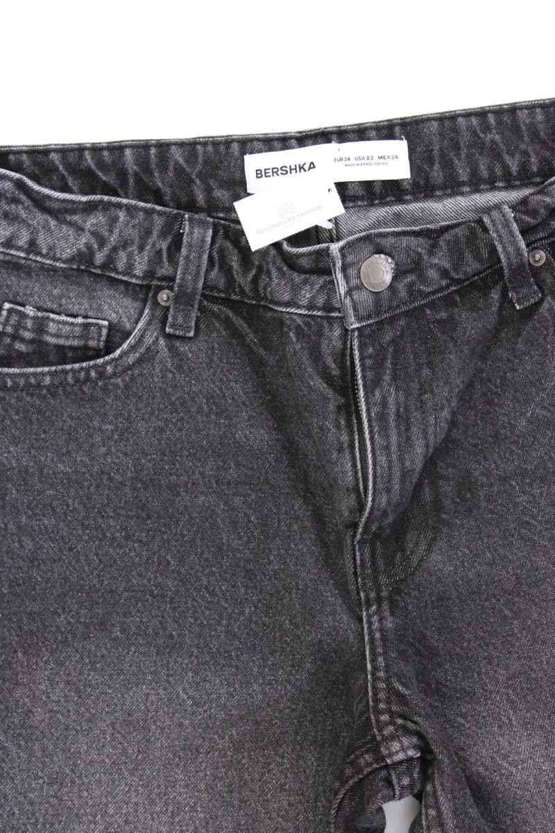 Bershka Jeansshorts Gr. 34 grau aus Baumwolle