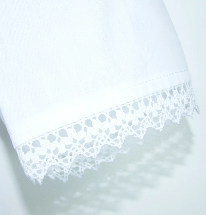 Pierre Marcel Damen Halbarm Dirndlbluse Julia mit Spitze - Weiß