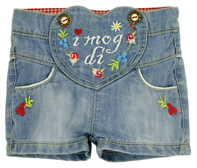 BONDI Mädchen Jeans Short "I mog di" - Blau
