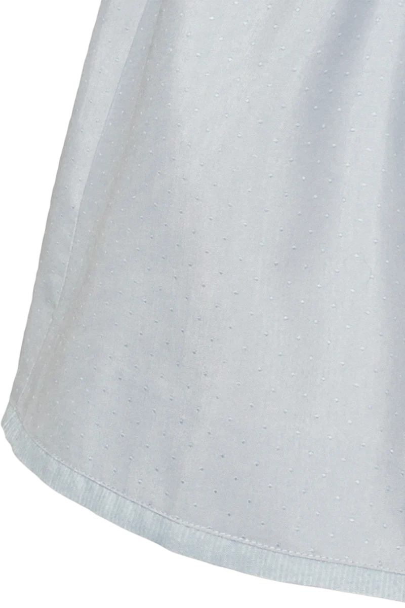 Kinderdirndl Ton-in-Ton mit Bouclé-Oberteil - hellblau