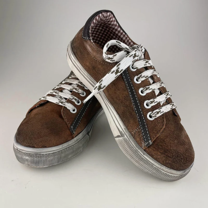 MADDOX Kinder Leder Schuhe Sneaker "Oskar" | Nappato Wood