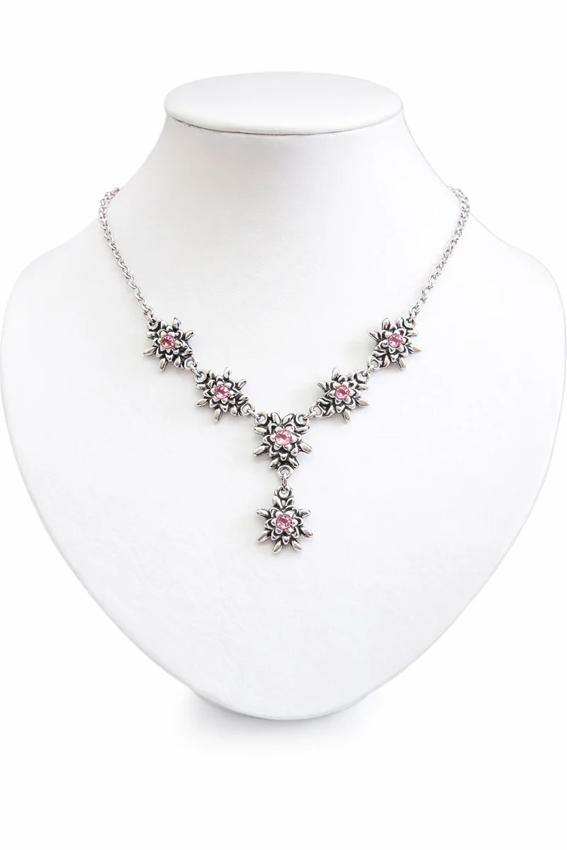 LUISIA® Edelweiß Collier "Emilia" mit Premium Kristallen | Light Rosé / Rose
