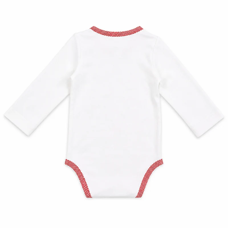 BONDI Baby Langarm Body "Kuh" 93773 | Offwhite Weiß