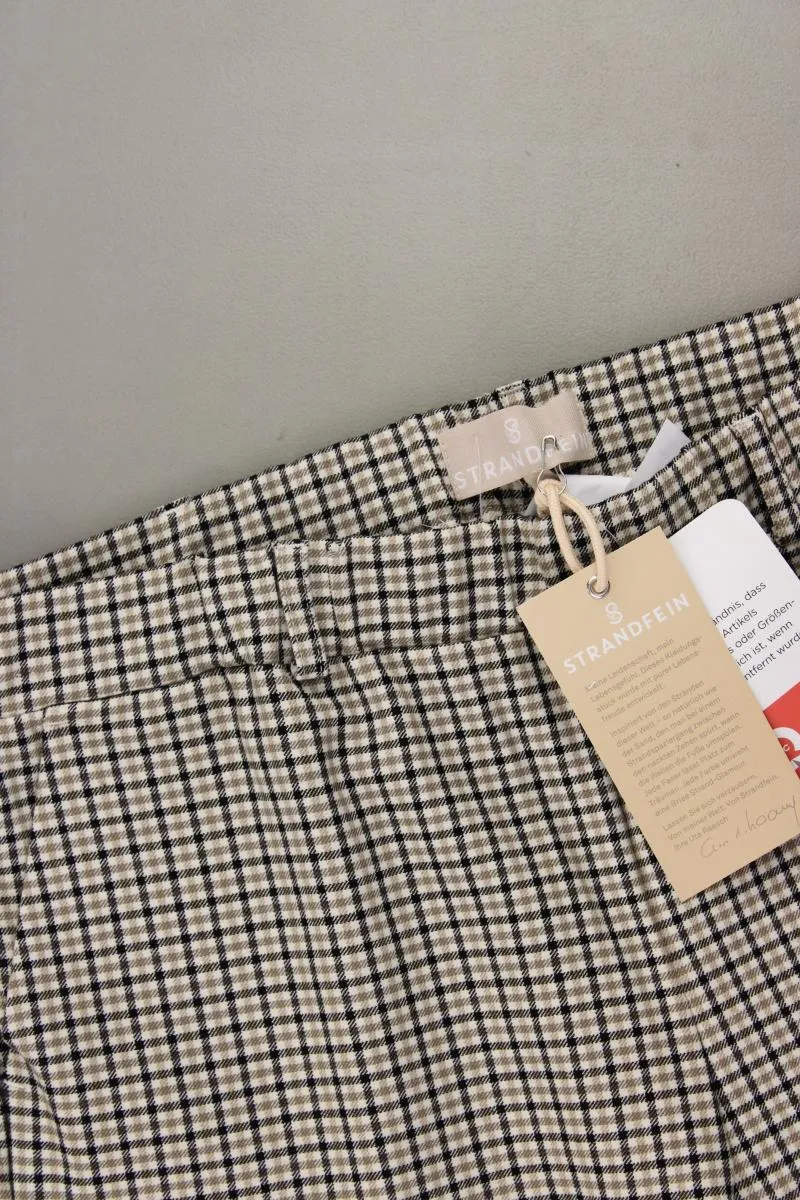 STRANDFEIN Hose Gr. Kurzgröße 44 kariert neu mit Etikett braun aus Polyester