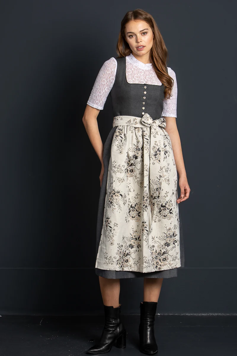 Almliebe Dirndl Mei Gspusi grau