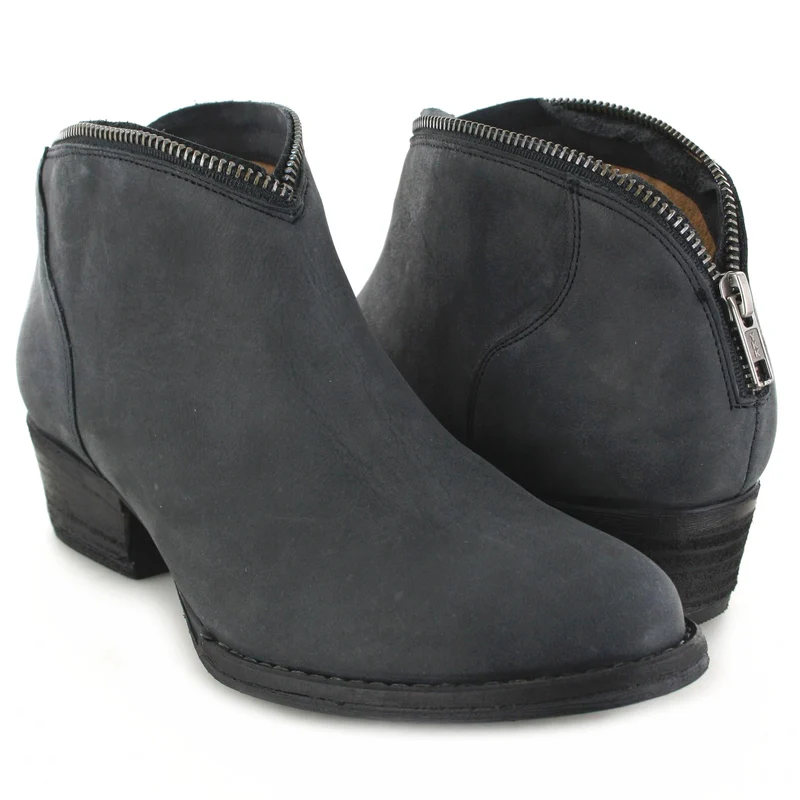 SOFIA Damen Lederstiefelette Schwarz