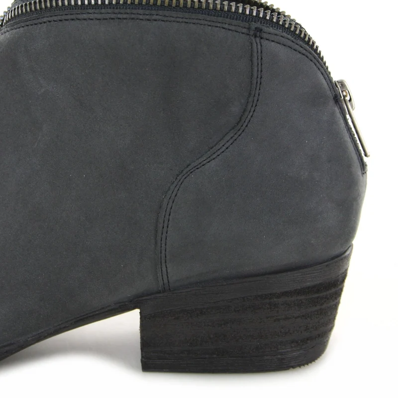 SOFIA Damen Lederstiefelette Schwarz