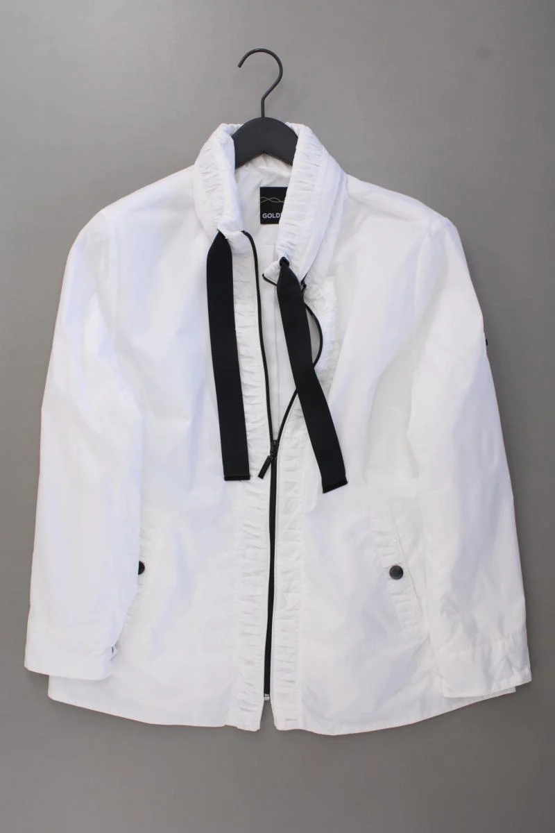 Goldner Übergangsjacke Gr. Kurzgröße 40 weiß