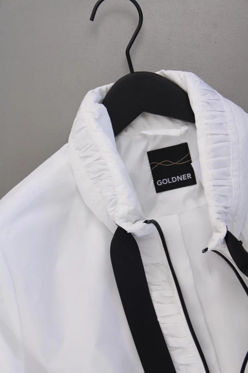 Goldner Übergangsjacke Gr. Kurzgröße 40 weiß