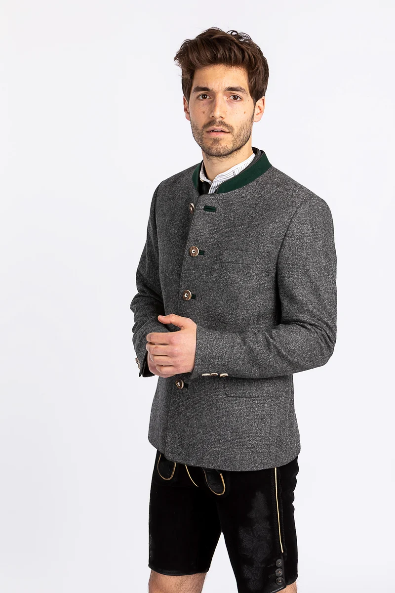 Amsel Trachtenjanker Schwabing grau melange