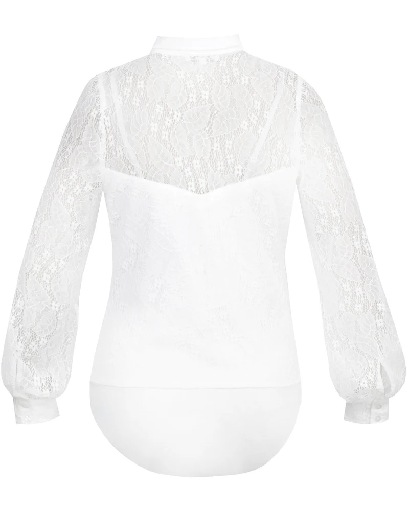 MarJo Blusen Body "Harper-Malinda" Langarm 301700 | Offwhite