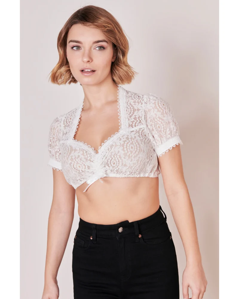 Krüger Madl Dirndlbluse "Linette" Kurzarm 311666 | Ecru