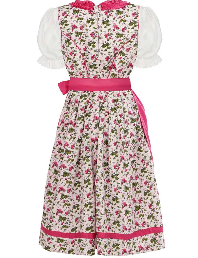 MADDOX Kinder Dirndl "Zermatt" 3-tlg. | Streublümchen Pink Weiß