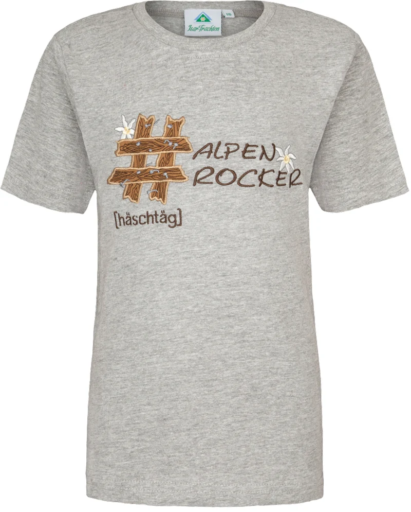 Isar-Trachten Jungen T-Shirt "Alpenrocker" 52757 | Grau