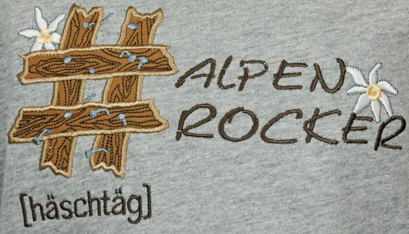 Isar-Trachten Jungen T-Shirt "Alpenrocker" 52757 | Grau