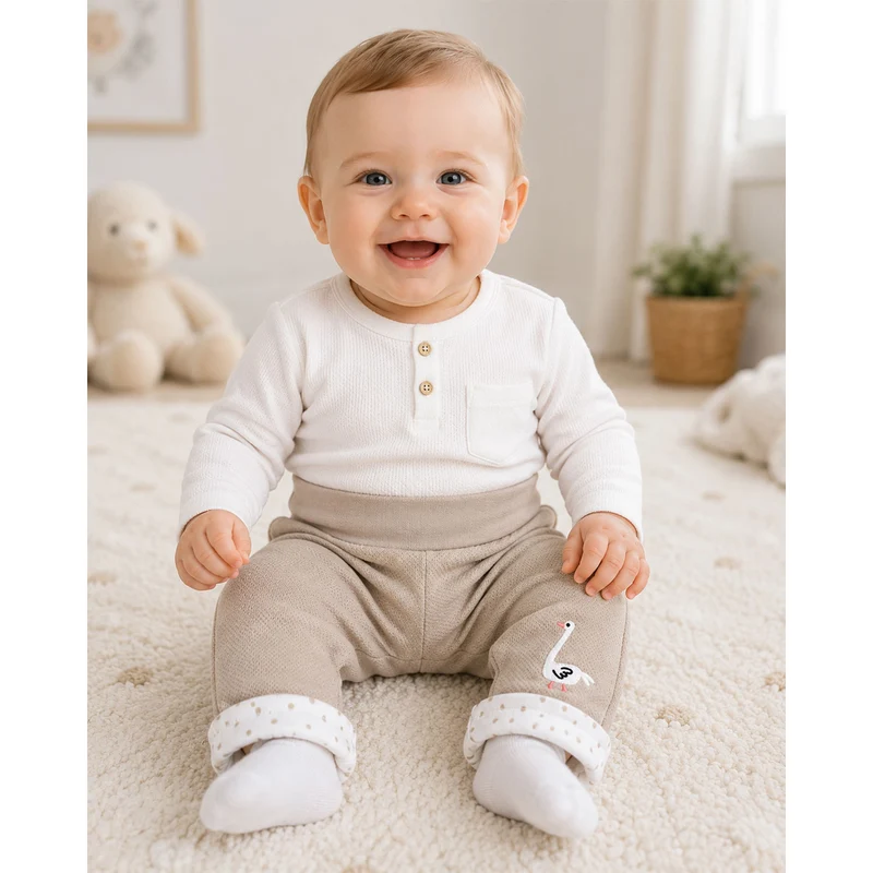BONDI Baby Wendehose Laufhose "Gänschen" 93958 | cappuccino