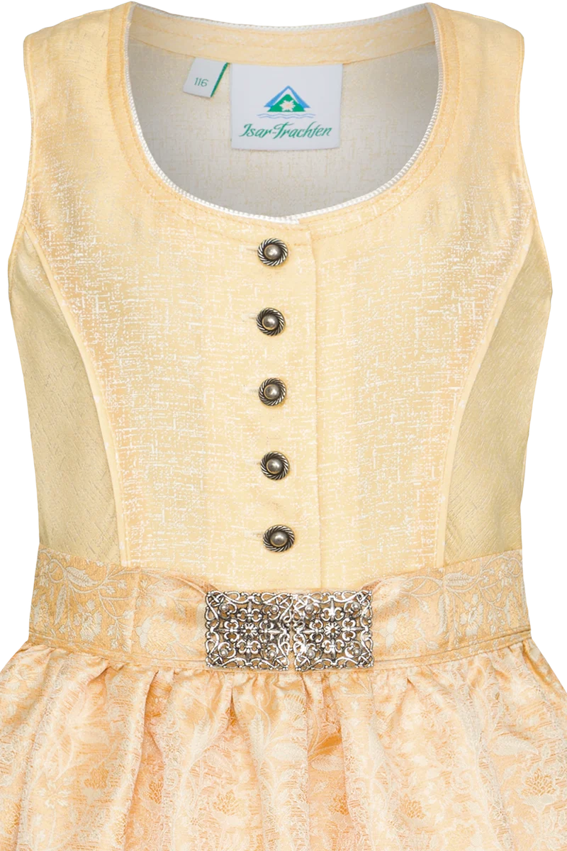 Kinderdirndl mit Broschenschürze und Jacquard