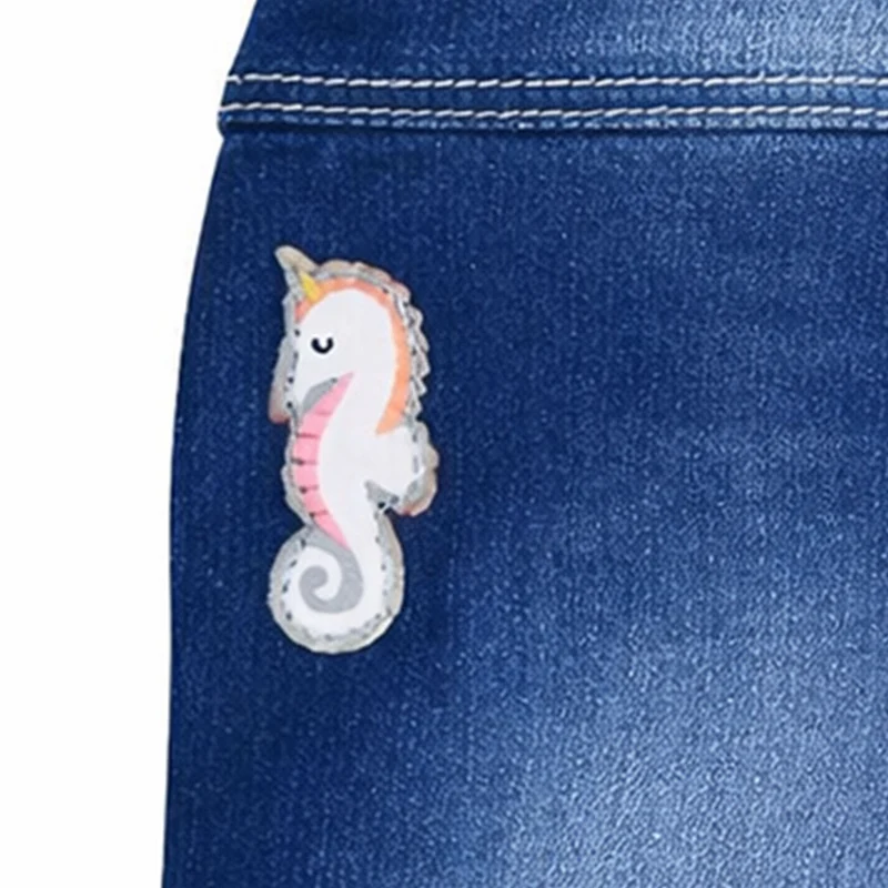 BONDI Baby Mädchen Jeansshort Bermuda "Marine Life" 86698 | Blue denim