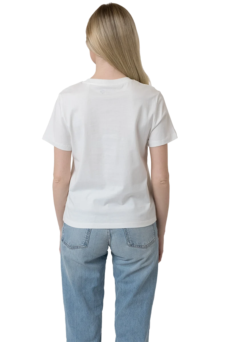 Damen T-Shirt 'Almabtrieb' mit Kuhkopfmotiv