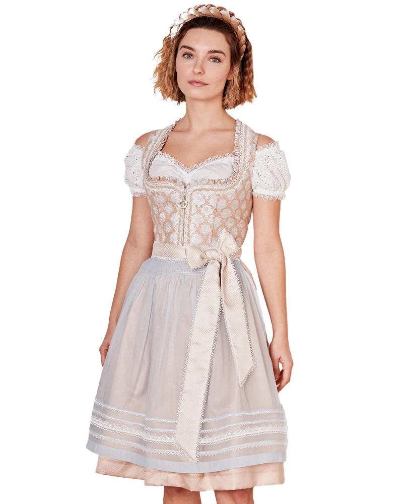 Krüger MADL Dirndl "Seraphina" 415267 | Natur Hellblau 60cm