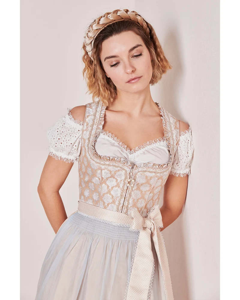 Krüger MADL Dirndl "Seraphina" 415267 | Natur Hellblau 60cm