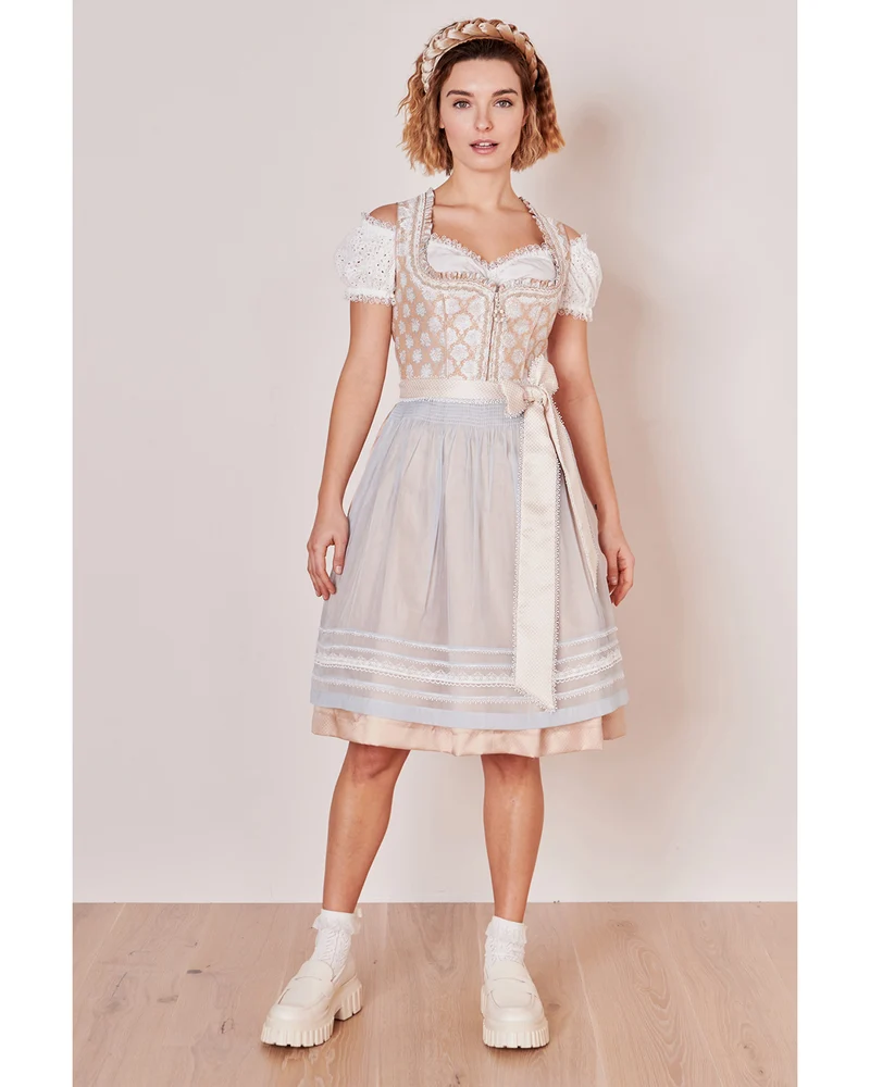 Krüger MADL Dirndl "Seraphina" 415267 | Natur Hellblau 60cm