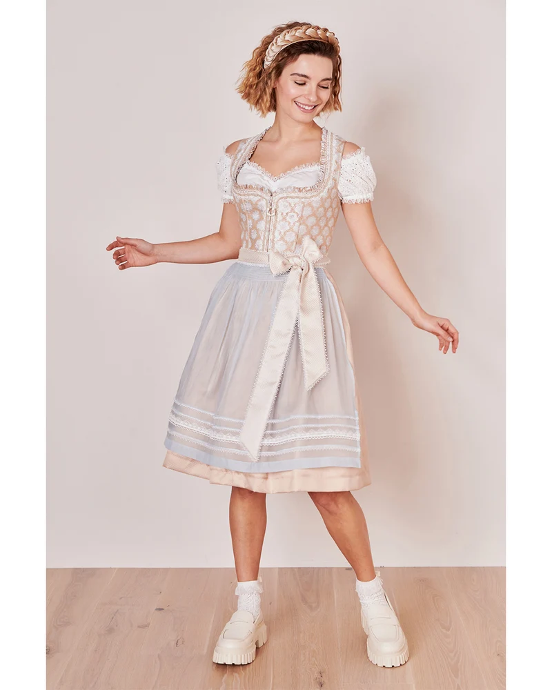 Krüger MADL Dirndl "Seraphina" 415267 | Natur Hellblau 60cm