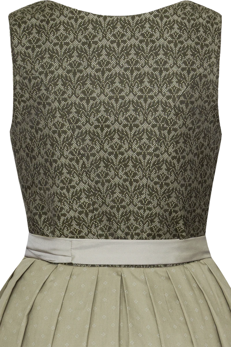 Langes Dirndl mit Jacquardmieder und Baumwollrock